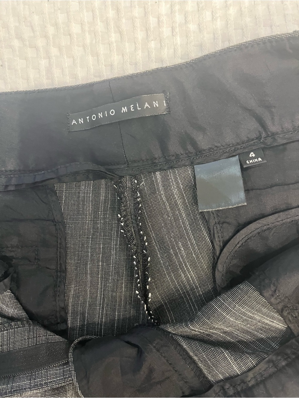 ANTONIO MELANI Gray Plaid Dress Pants - Picture 2 of 2